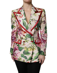 Dolce & Gabbana Multicolor Floral Double Breasted Jacket -   -  Dolce & Gabbana.