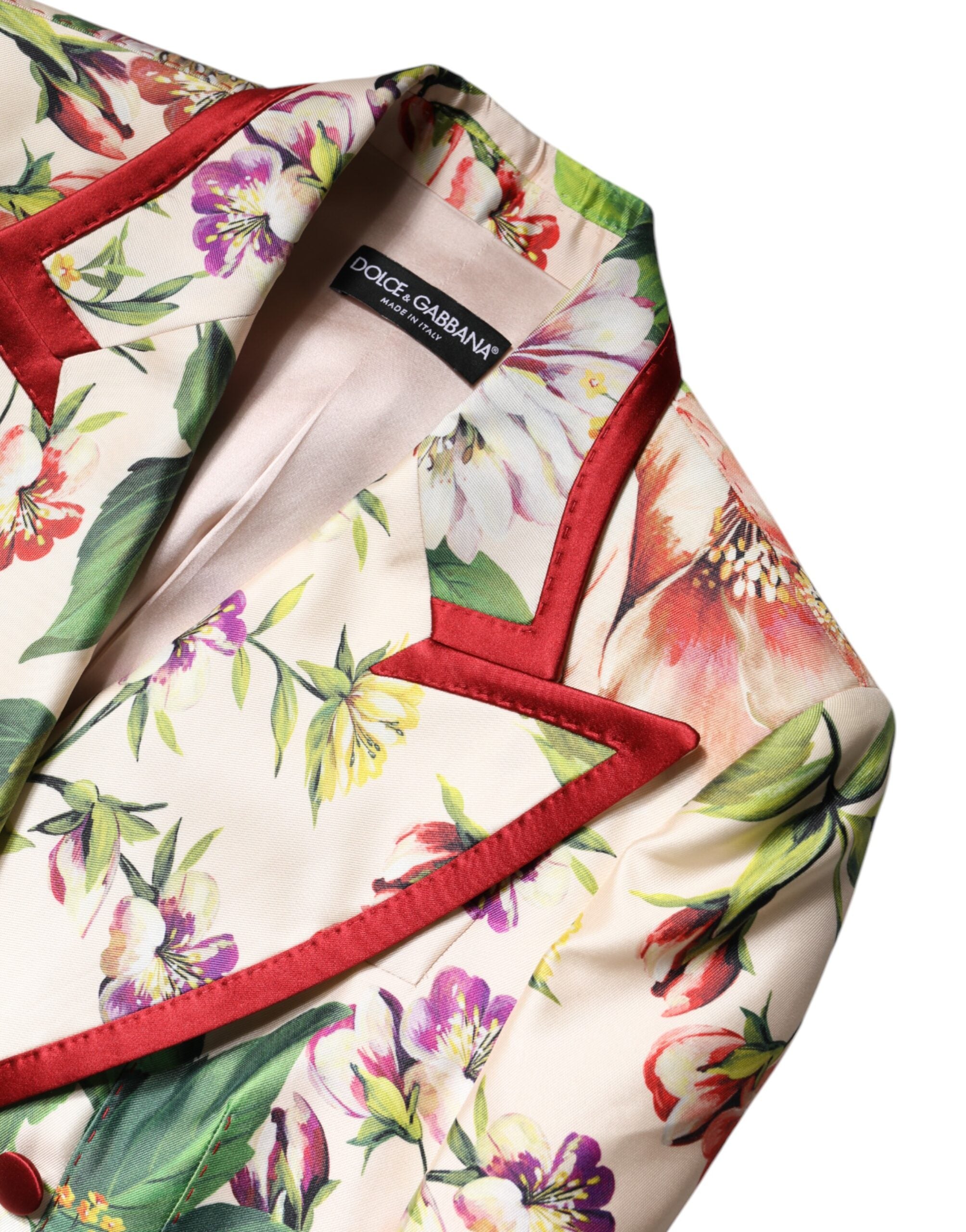 Dolce & Gabbana Multicolor Floral Double Breasted Jacket -   -  Dolce & Gabbana.