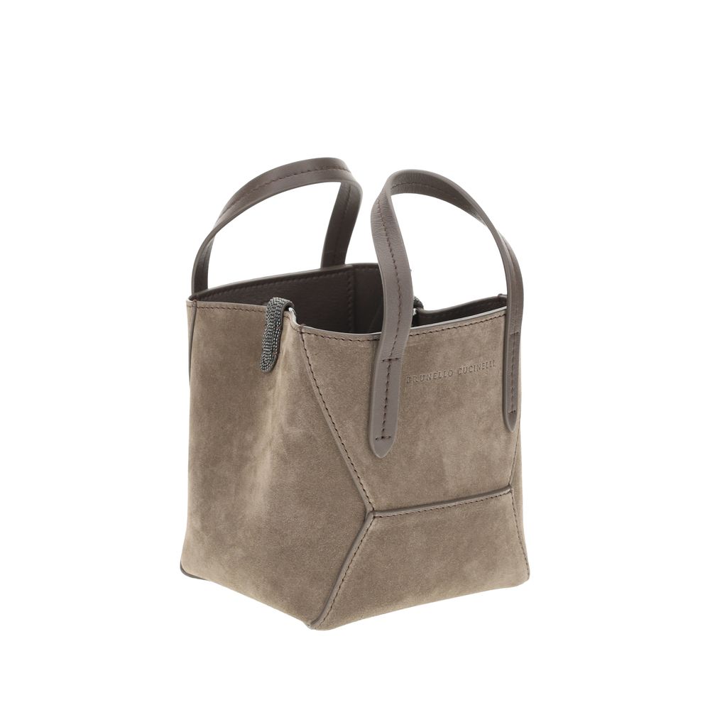 Brunello Cucinelli Suede Shoulder Bag -   -  Brunello Cucinelli.