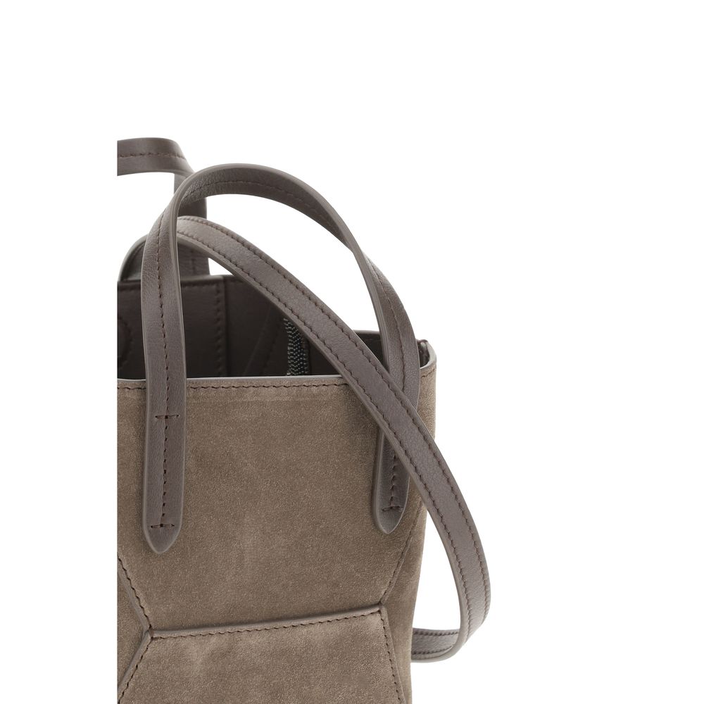 Brunello Cucinelli Suede Shoulder Bag -   -  Brunello Cucinelli.