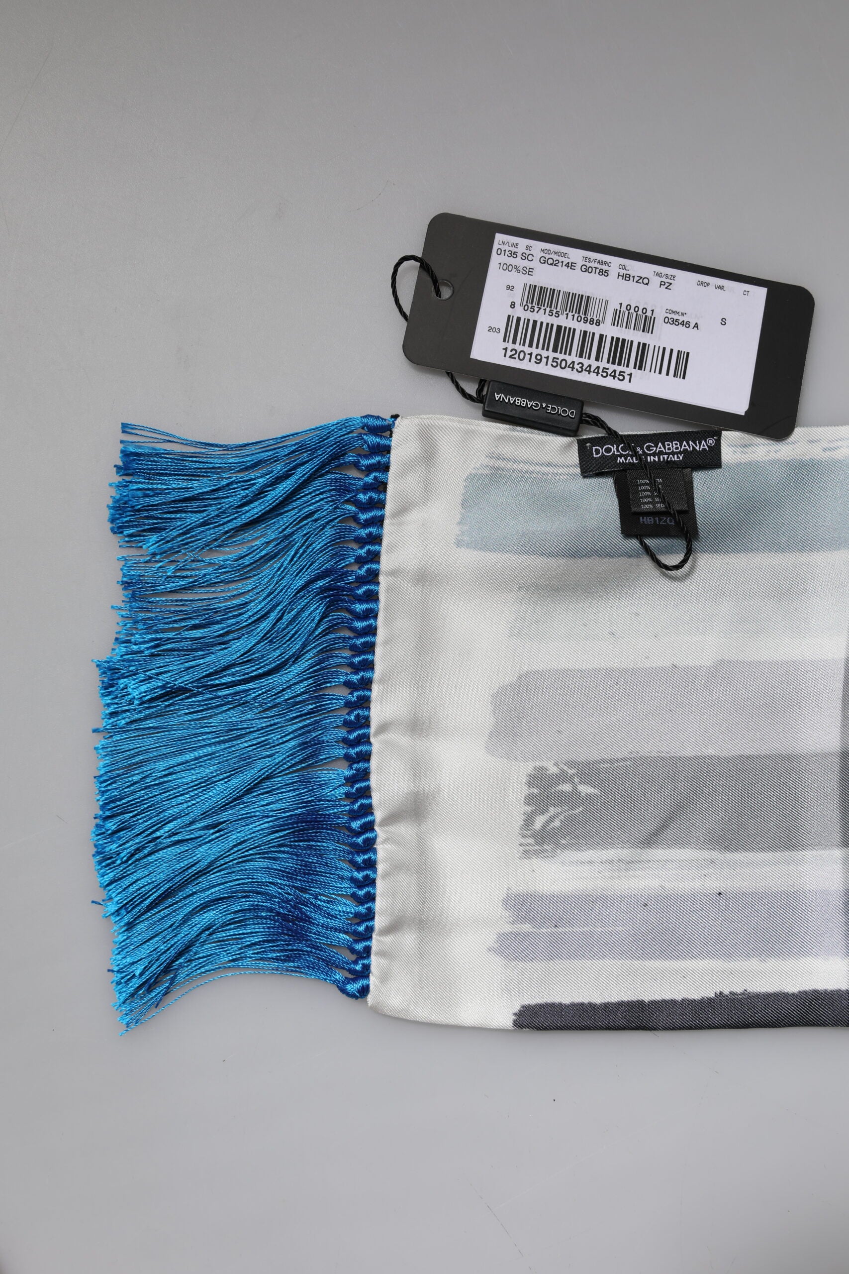 Dolce & Gabbana Multicolor Stripes Silk Fringes Neck Foulard Scarf -   -  Dolce & Gabbana.