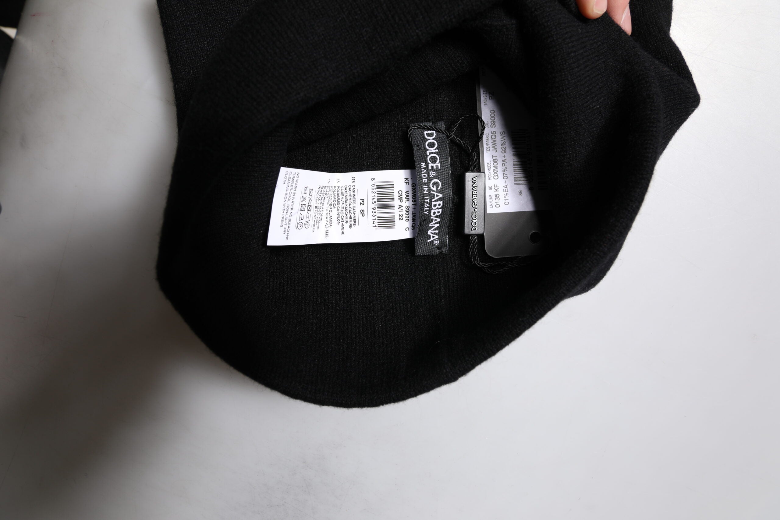 Dolce & Gabbana Black Cashmere DG Logo Square Handkerchief Scarf -   -  Dolce & Gabbana.