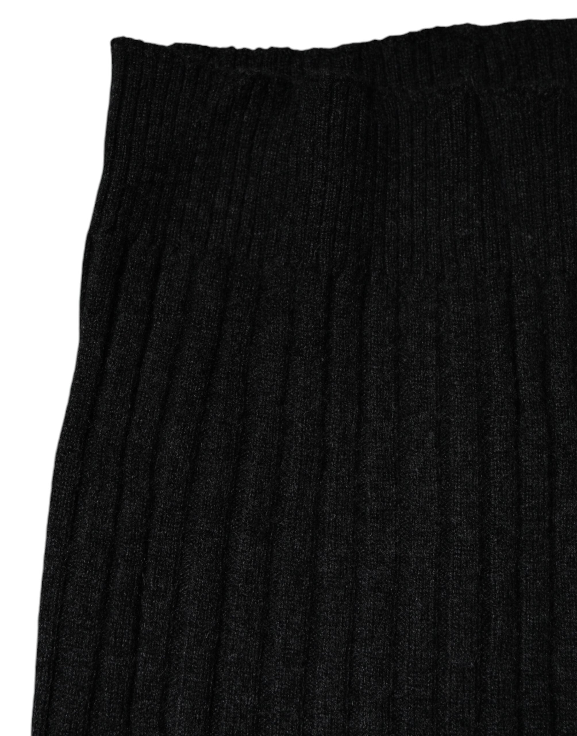 Dolce & Gabbana Black Cashmere Knitted Neck Warmer Foulard Scarf -   -  Dolce & Gabbana.