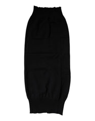 Dolce & Gabbana Black Cashmere Knitted Neck Warmer Foulard Scarf -   -  Dolce & Gabbana.