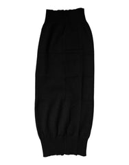 Dolce & Gabbana Black Cashmere Knitted Neck Warmer Foulard Scarf -   -  Dolce & Gabbana.