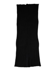 Dolce & Gabbana Black Cashmere Knitted Neck Warmer Foulard Scarf -   -  Dolce & Gabbana.