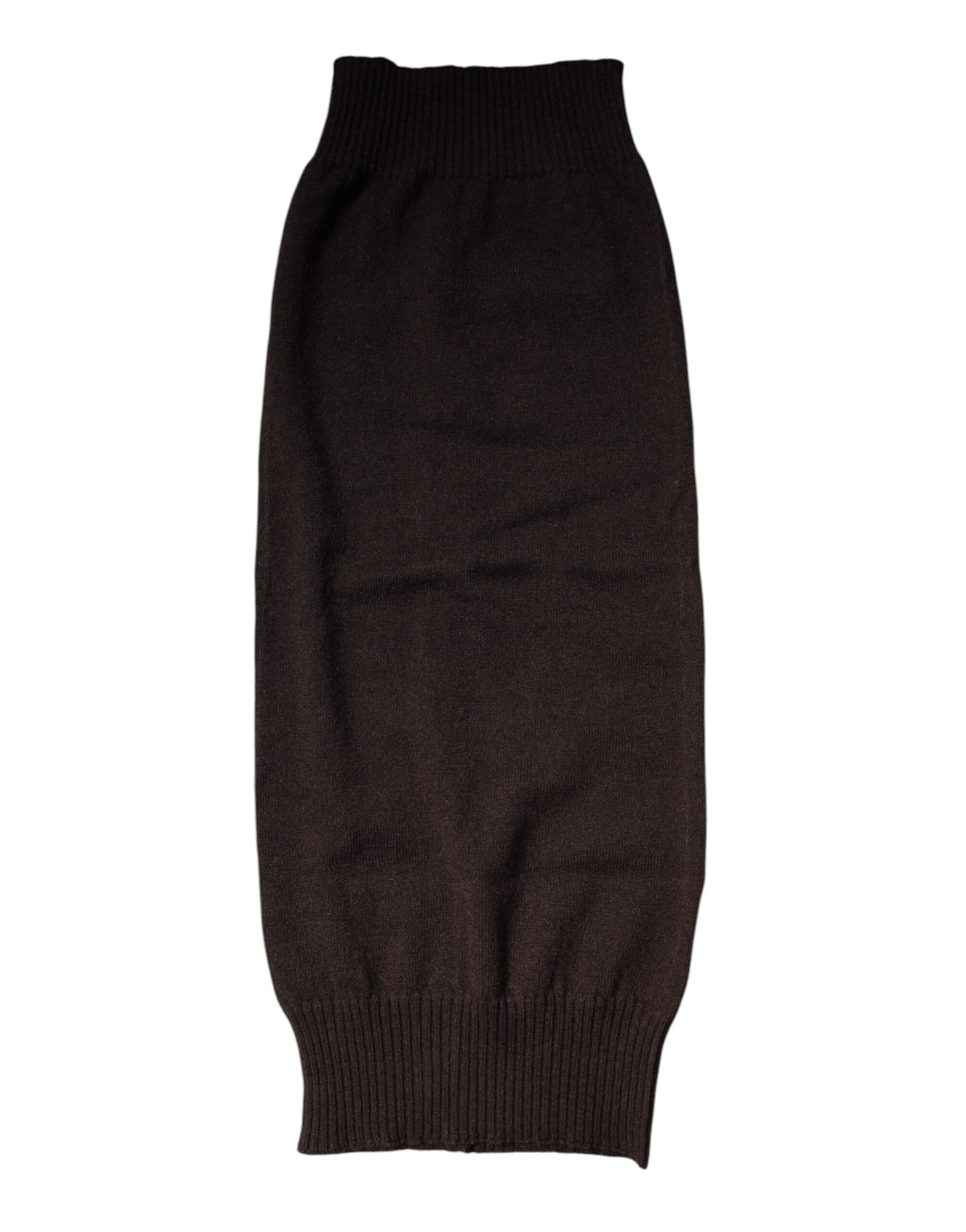 Dolce & Gabbana Brown Cashmere Knitted Neck Warmer Foulard Scarf -   -  Dolce & Gabbana.