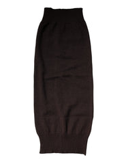 Dolce & Gabbana Brown Cashmere Knitted Neck Warmer Foulard Scarf -   -  Dolce & Gabbana.