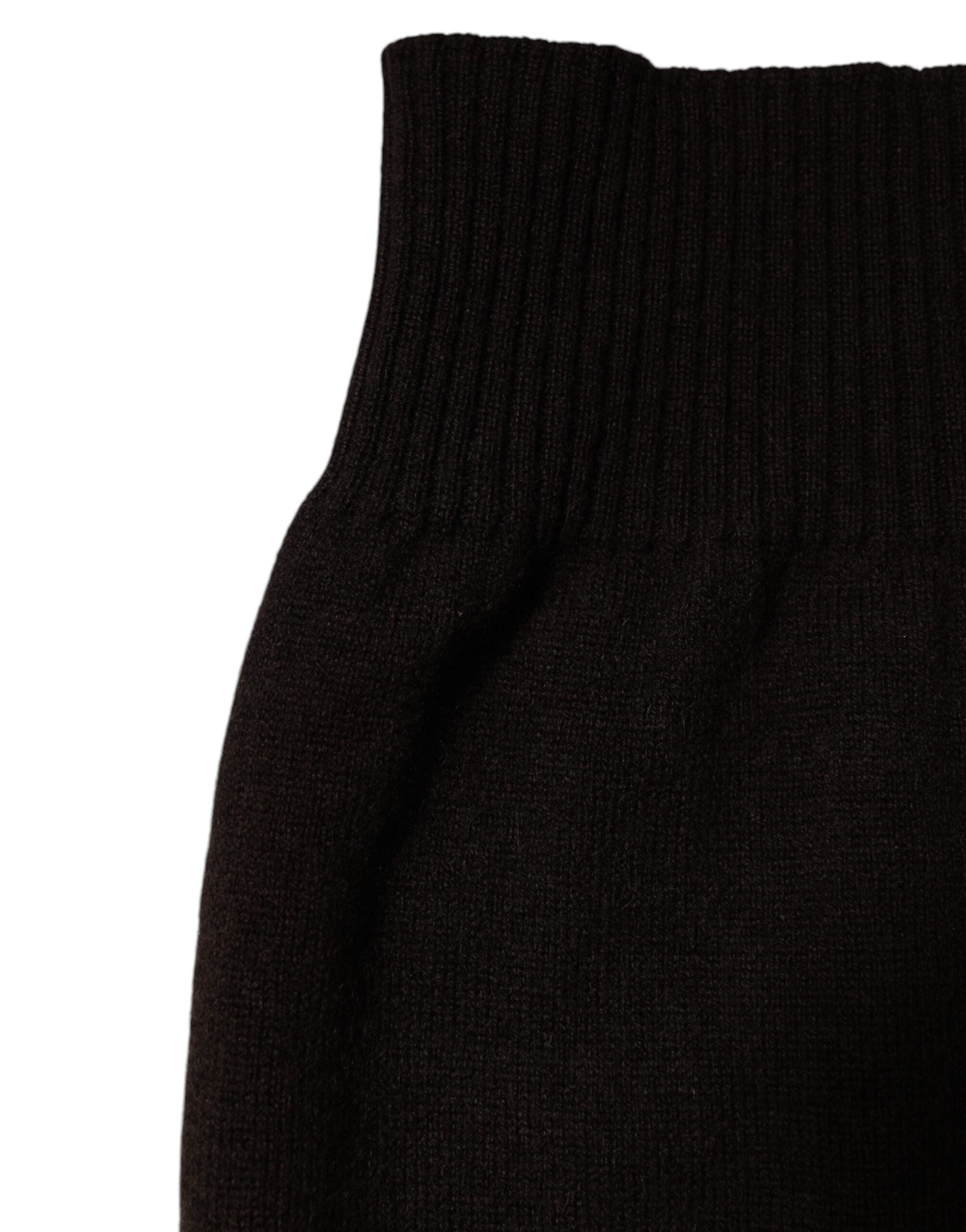 Dolce & Gabbana Brown Cashmere Knitted Neck Warmer Foulard Scarf -   -  Dolce & Gabbana.
