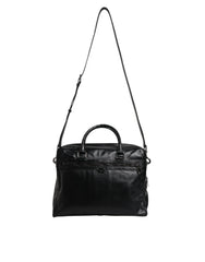 Dolce & Gabbana Black Leather Messenger Shoulder Strap Bag -   -  Dolce & Gabbana.