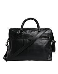 Dolce & Gabbana Black Leather Messenger Shoulder Strap Bag -   -  Dolce & Gabbana.