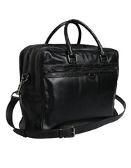 Dolce & Gabbana Black Leather Messenger Shoulder Strap Bag -   -  Dolce & Gabbana.