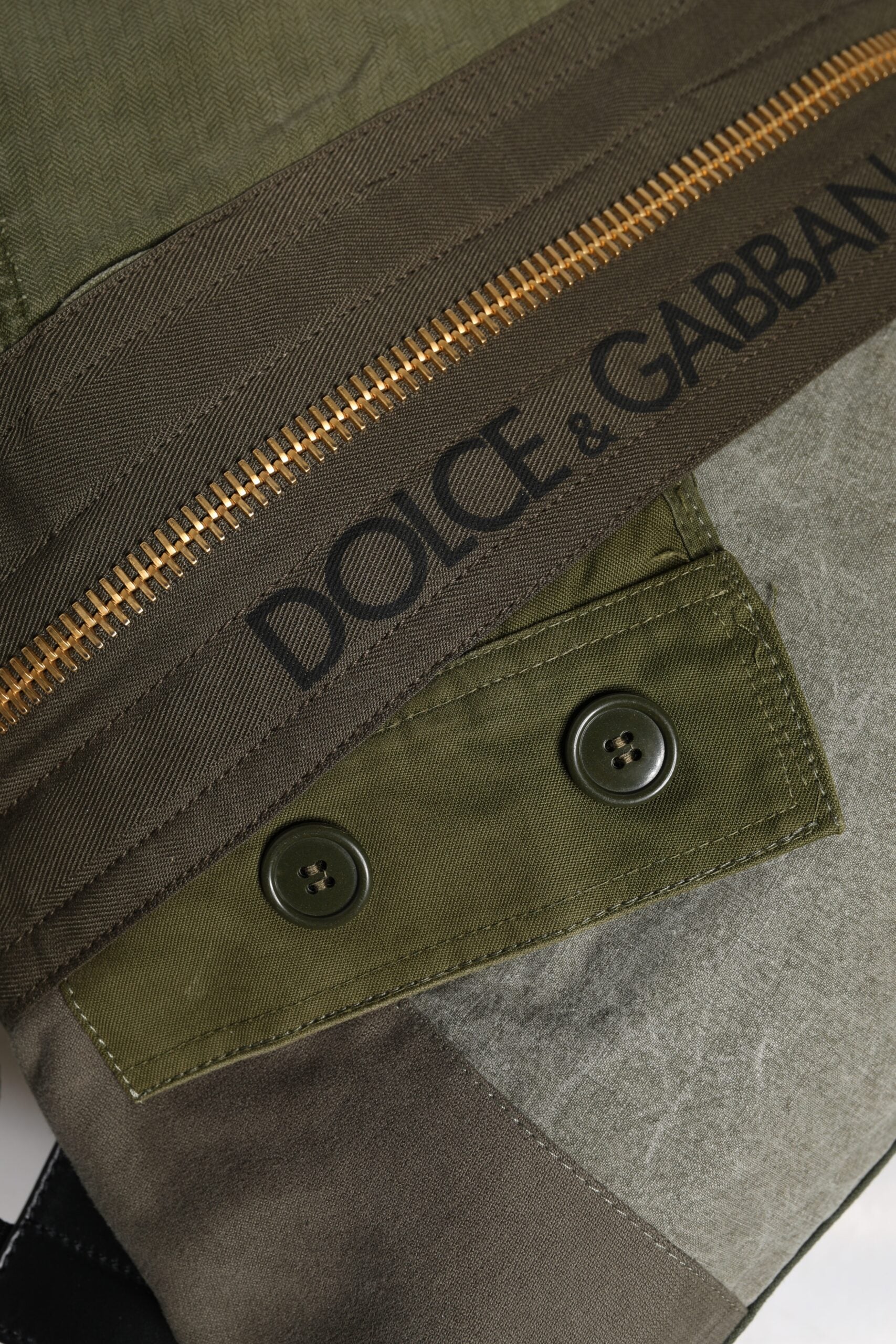 Dolce & Gabbana Military Green Patchwork Rucksack Backpack Bag -   -  Dolce & Gabbana.