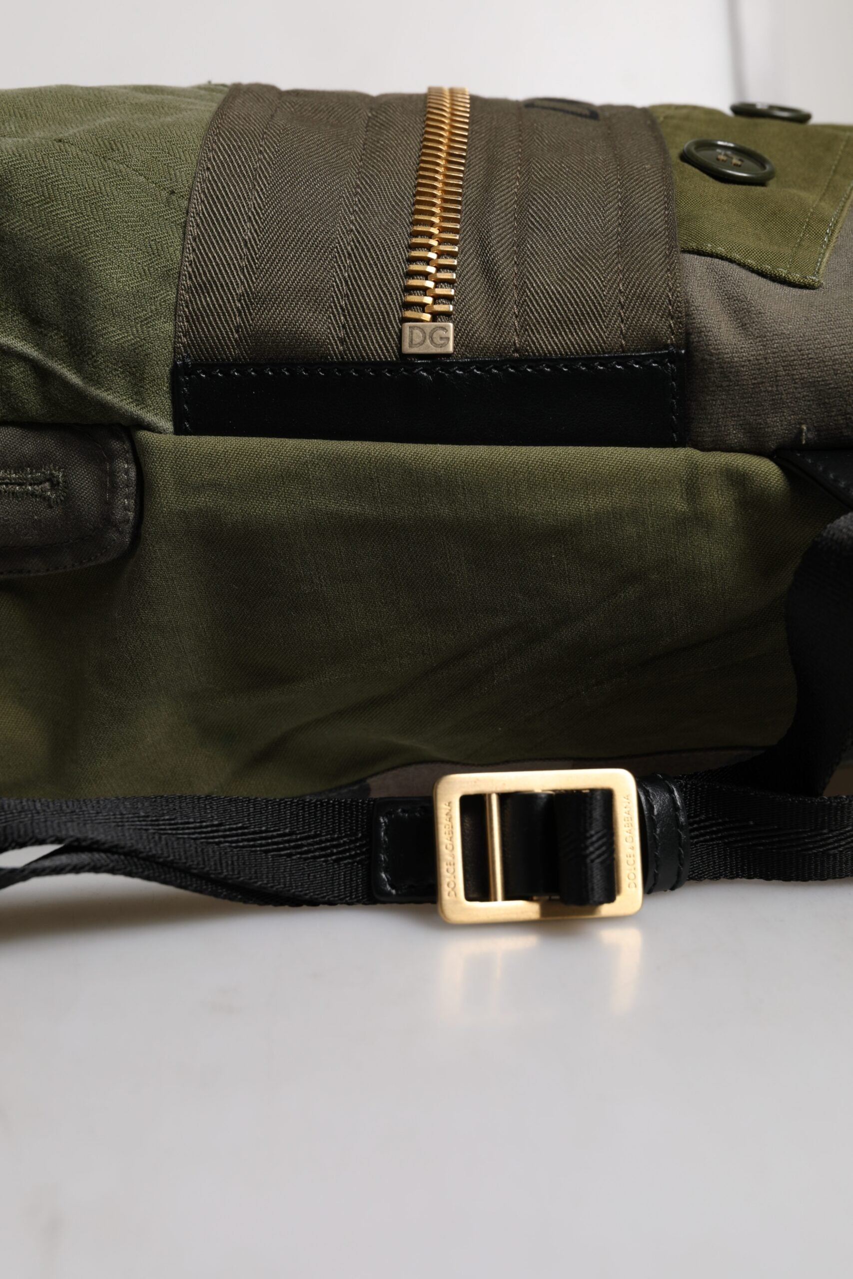 Dolce & Gabbana Military Green Patchwork Rucksack Backpack Bag -   -  Dolce & Gabbana.