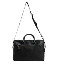 Dolce & Gabbana Black Logo Plaque Double Handle Messenger Bag -   -  Dolce & Gabbana.