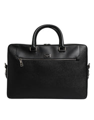 Dolce & Gabbana Black Logo Plaque Double Handle Messenger Bag -   -  Dolce & Gabbana.