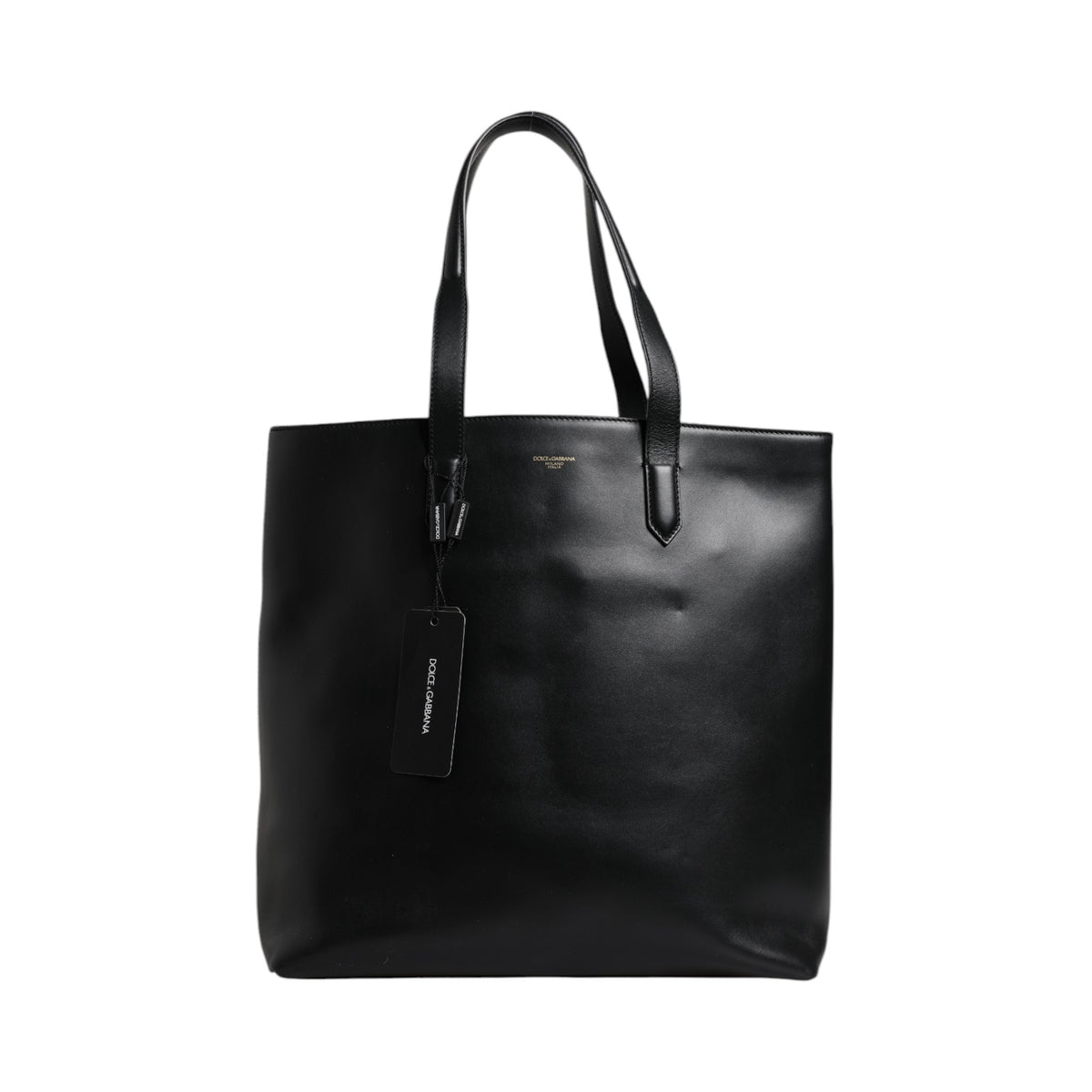 Dolce & Gabbana Black Calf Leather Shopping Tote Shoulder Bag -   -  Dolce & Gabbana.