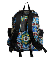 Dolce & Gabbana Multicolor Maiolica Print Nylon Backpack Bag -   -  Dolce & Gabbana.