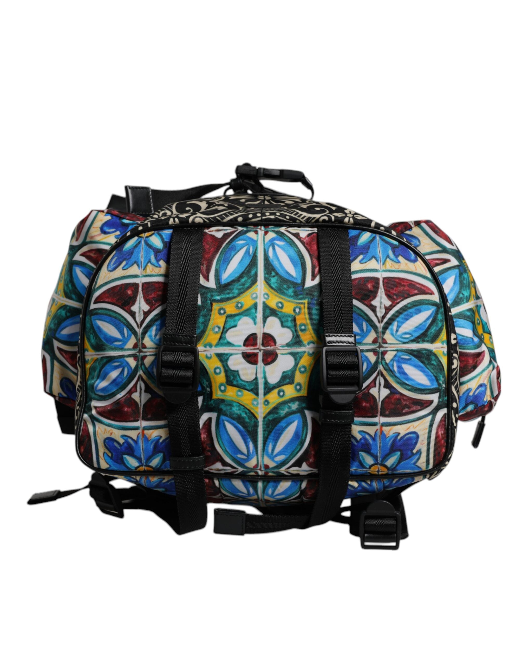Dolce & Gabbana Multicolor Maiolica Print Nylon Backpack Bag -   -  Dolce & Gabbana.