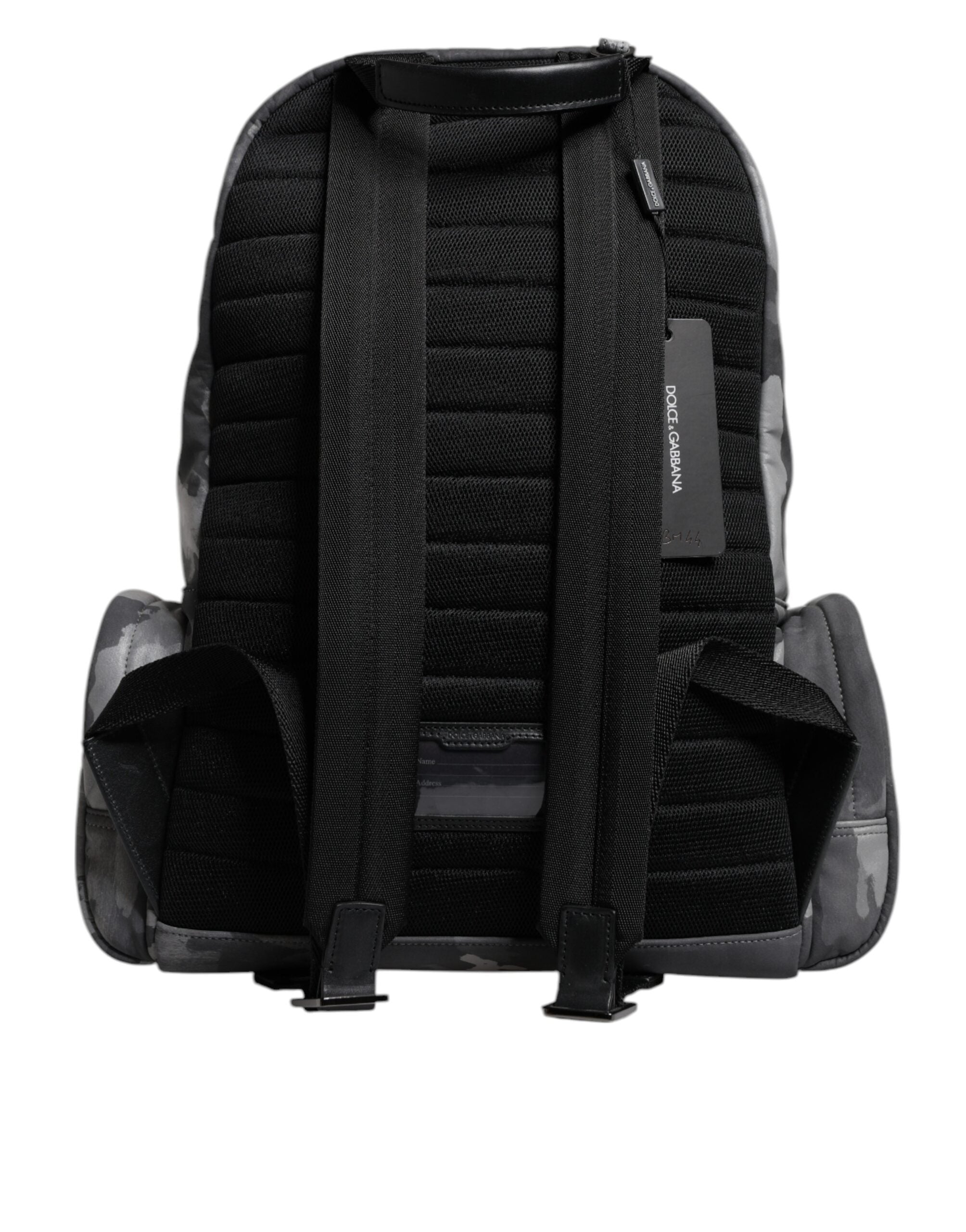 Dolce & Gabbana Gray Cotton Camouflage Logo Plaque Backpack Bag -   -  Dolce & Gabbana.
