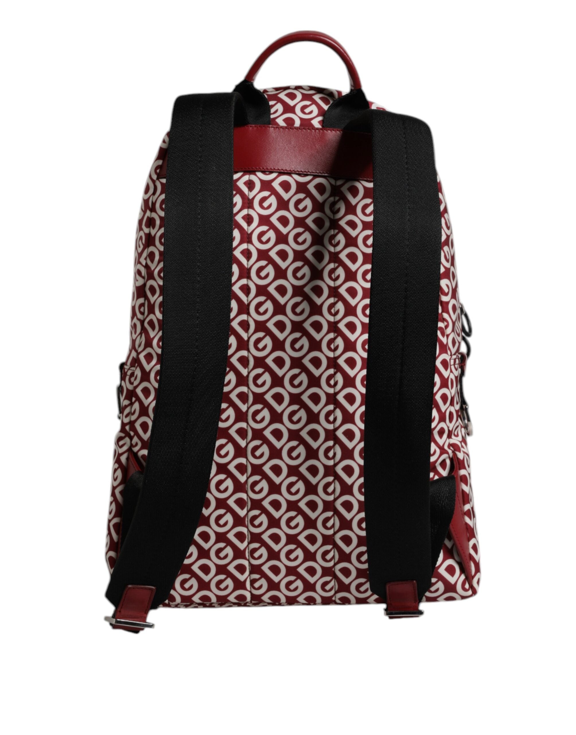Dolce & Gabbana Red White DG Logo Print Nylon Travel Backpack Bag -   -  Dolce & Gabbana.