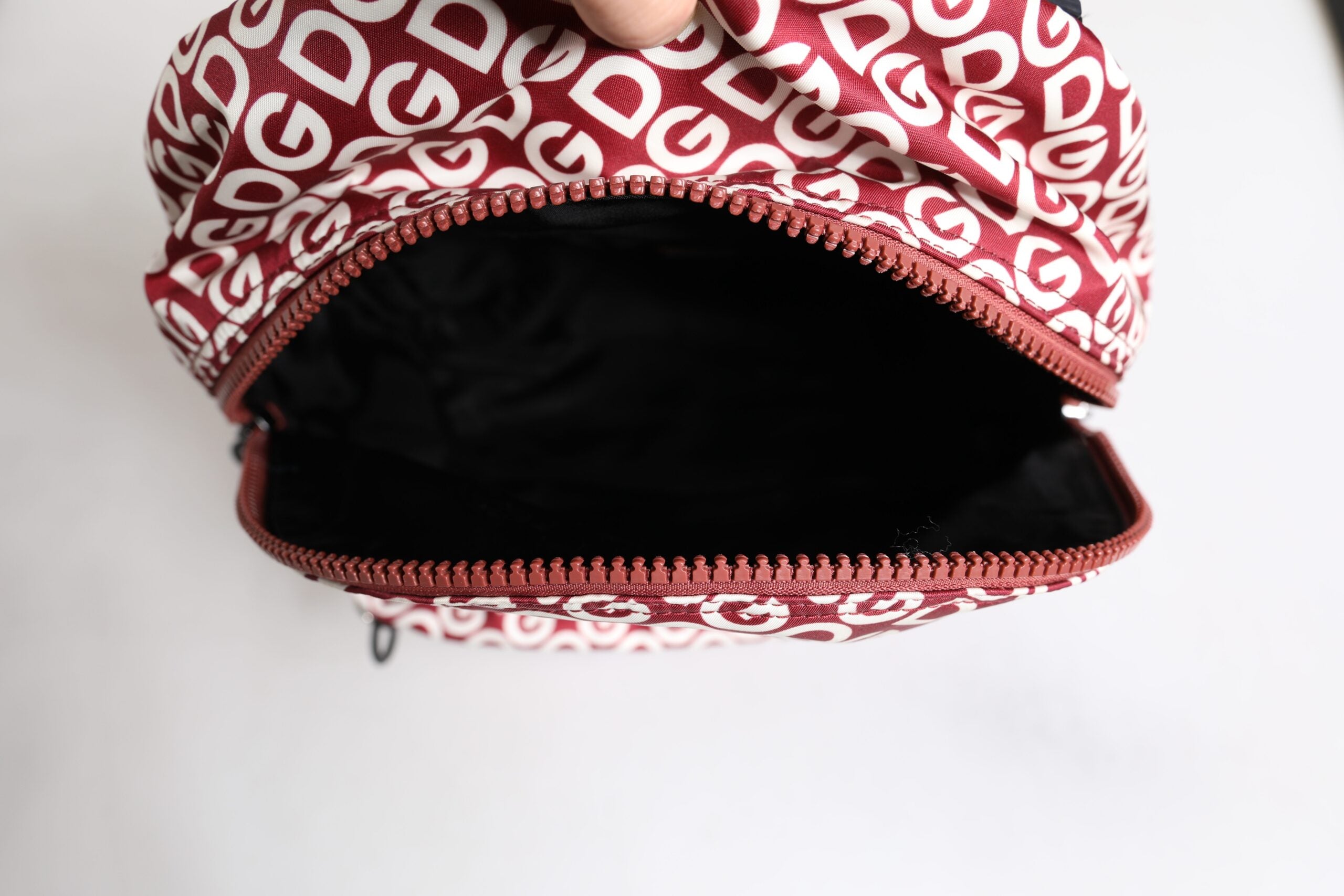 Dolce & Gabbana Red White DG Logo Print Nylon Travel Backpack Bag -   -  Dolce & Gabbana.