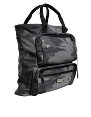 Dolce & Gabbana Black Camouflage Shoulder Strap Logo Plaque Bag -   -  Dolce & Gabbana.