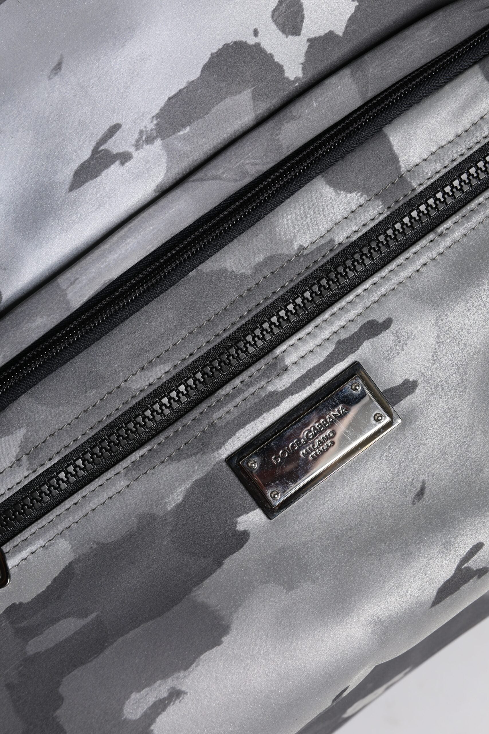 Dolce & Gabbana Black Camouflage Shoulder Strap Logo Plaque Bag -   -  Dolce & Gabbana.