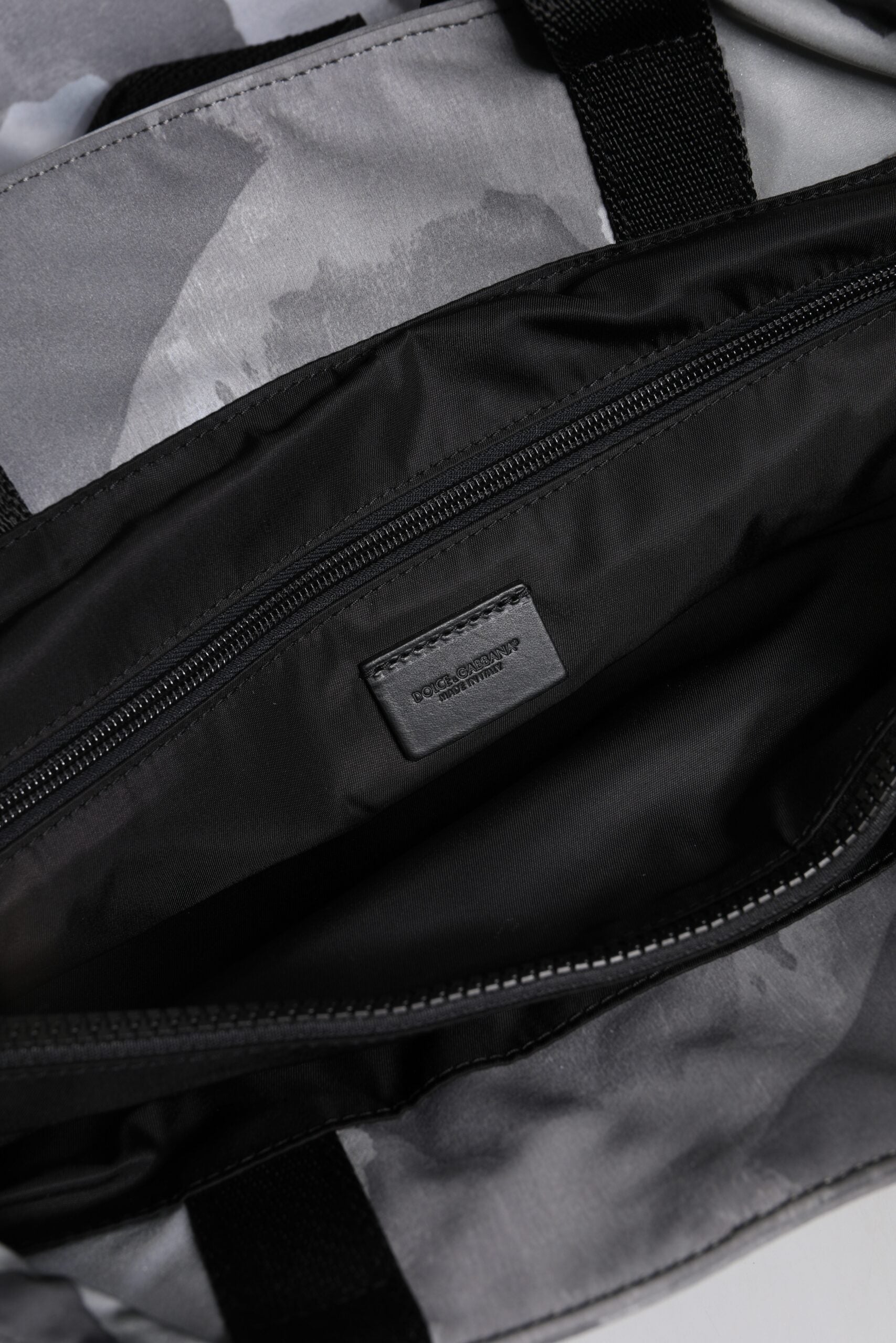 Dolce & Gabbana Black Camouflage Shoulder Strap Logo Plaque Bag -   -  Dolce & Gabbana.