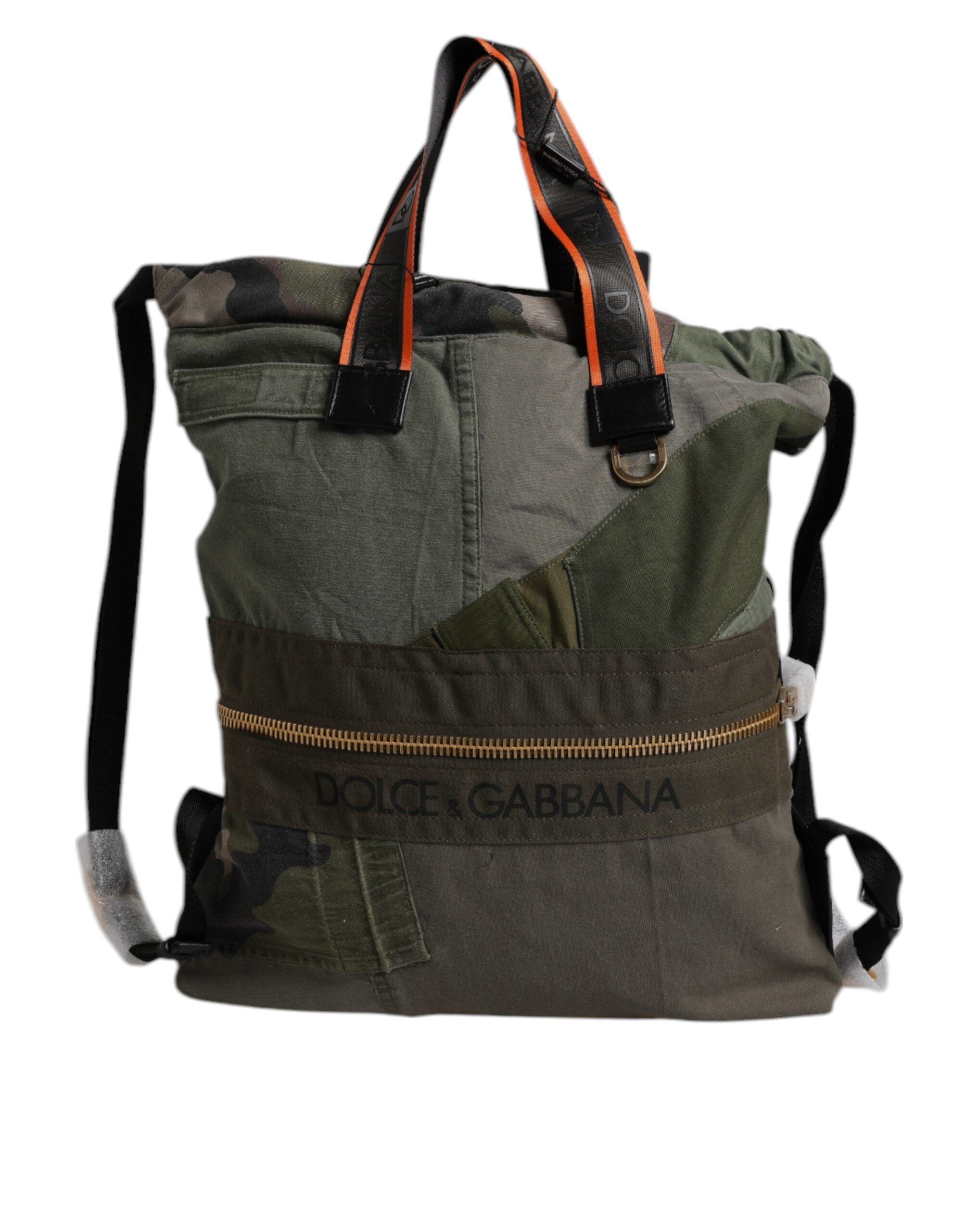 Dolce & Gabbana Military Green Patchwork Rucksack Backpack Bag -   -  Dolce & Gabbana.