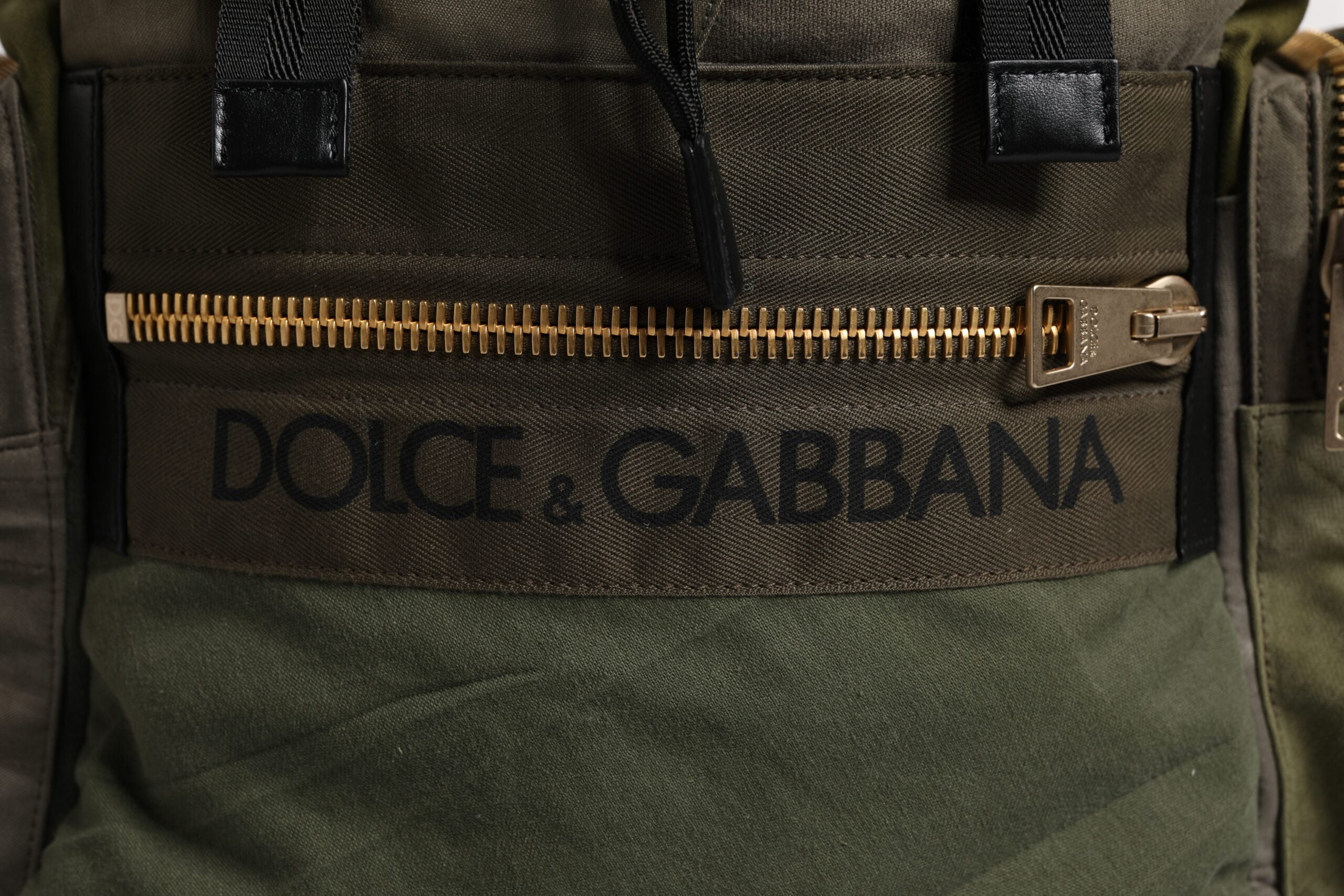 Dolce & Gabbana Military Green Patchwork Travel Backpack Bag -   -  Dolce & Gabbana.