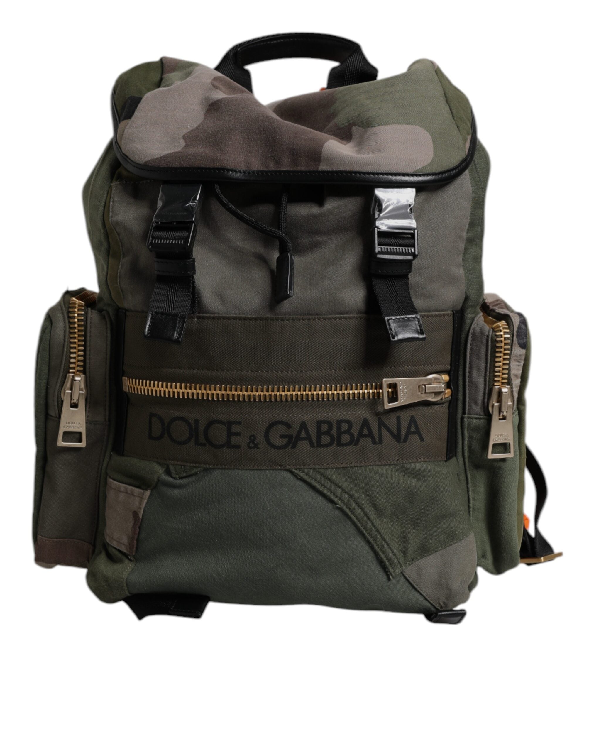 Dolce & Gabbana Military Green Patchwork Travel Backpack Bag -   -  Dolce & Gabbana.