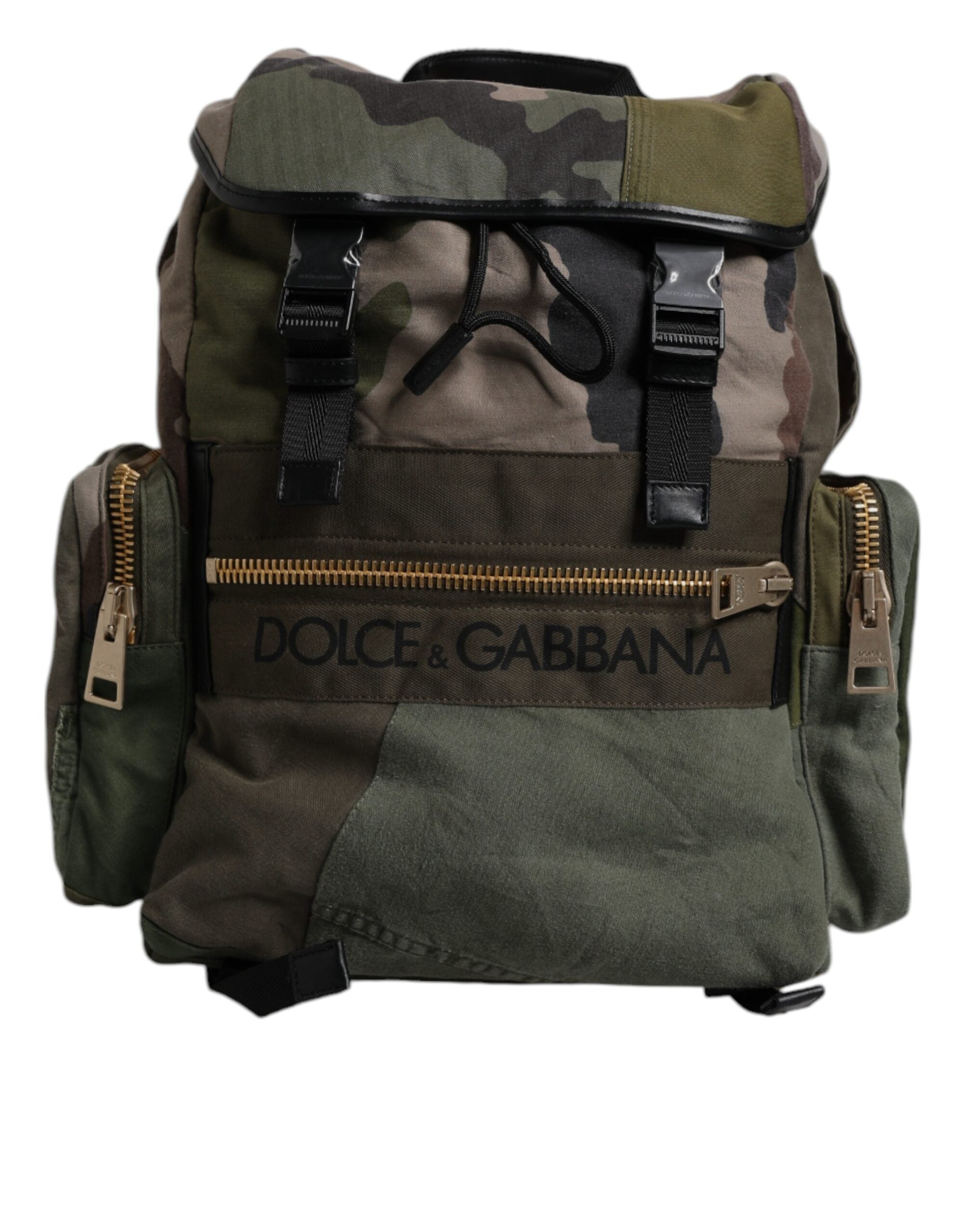 Dolce & Gabbana Military Green Patchwork Travel Backpack Bag -   -  Dolce & Gabbana.