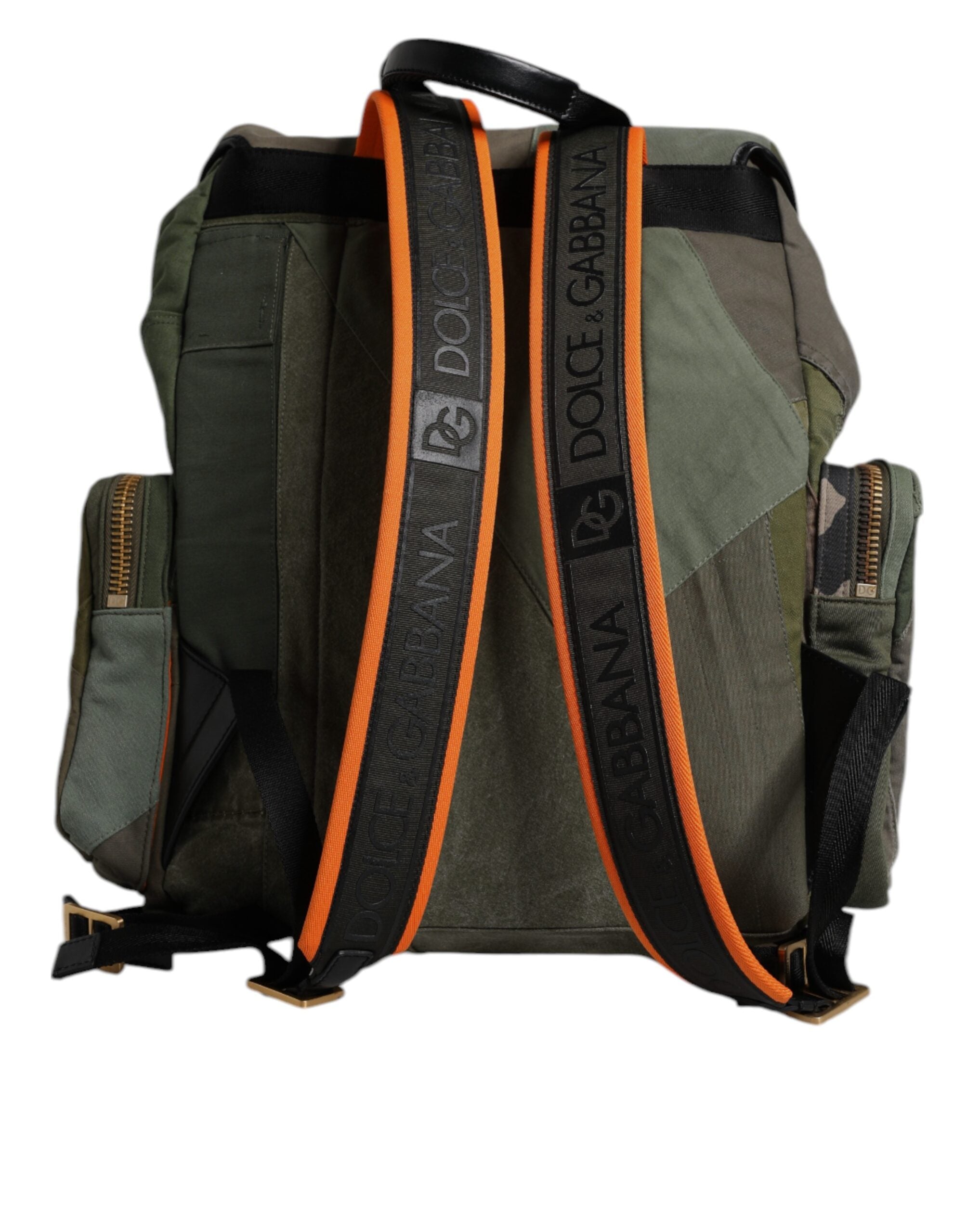 Dolce & Gabbana Military Green Patchwork Travel Backpack Bag -   -  Dolce & Gabbana.