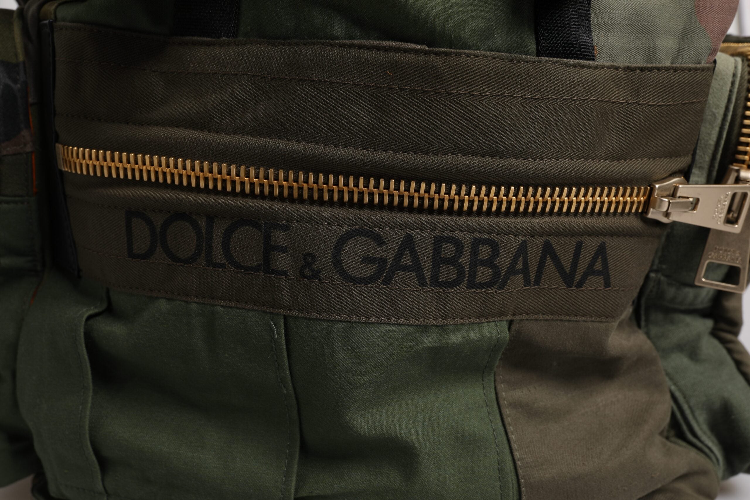 Dolce & Gabbana Military Green Patchwork Travel Backpack Bag -   -  Dolce & Gabbana.