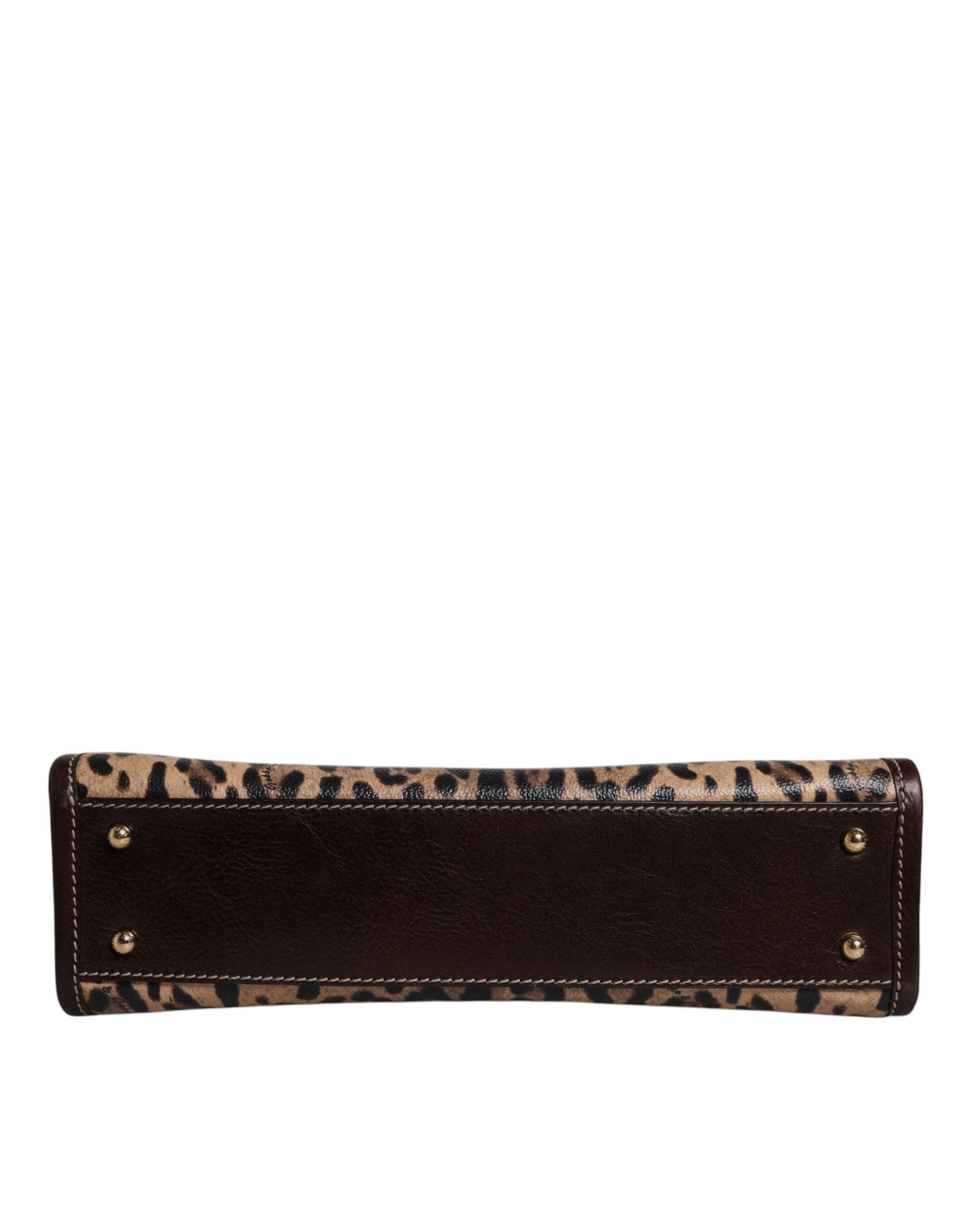 Dolce & Gabbana Brown Leopard Leather Shoulder Strap Tote Bag -   -  Dolce & Gabbana.