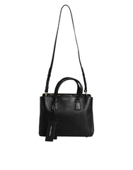 Dolce & Gabbana Black Calf Leather Logo Plaque Shoulder Handbag Bag -   -  Dolce & Gabbana.