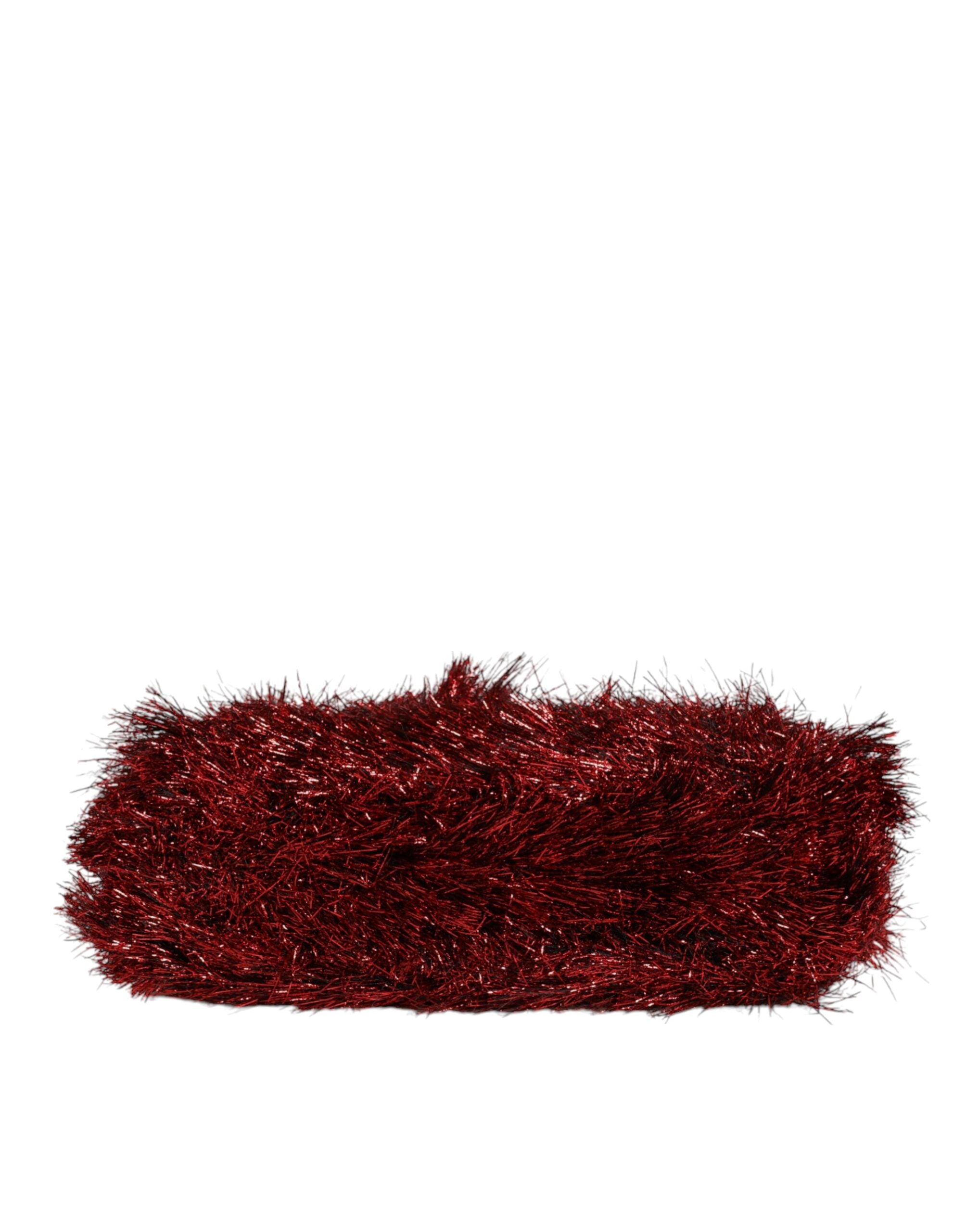 Dolce & Gabbana Red Gold Chain VANDA Tinsel Crystals Evening Clutch Bag -   -  Dolce & Gabbana.