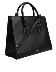 Versace Black Large Leather Top Handle Shoulder Crossbody Bag -   -  Versace.