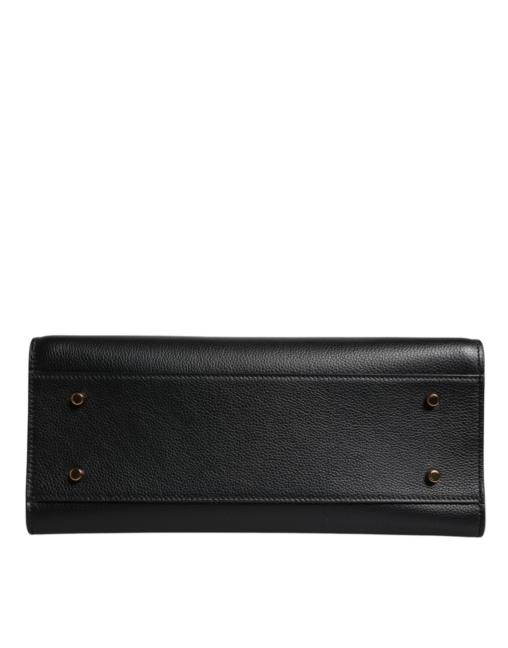 Versace Black Large Leather Top Handle Shoulder Crossbody Bag -   -  Versace.