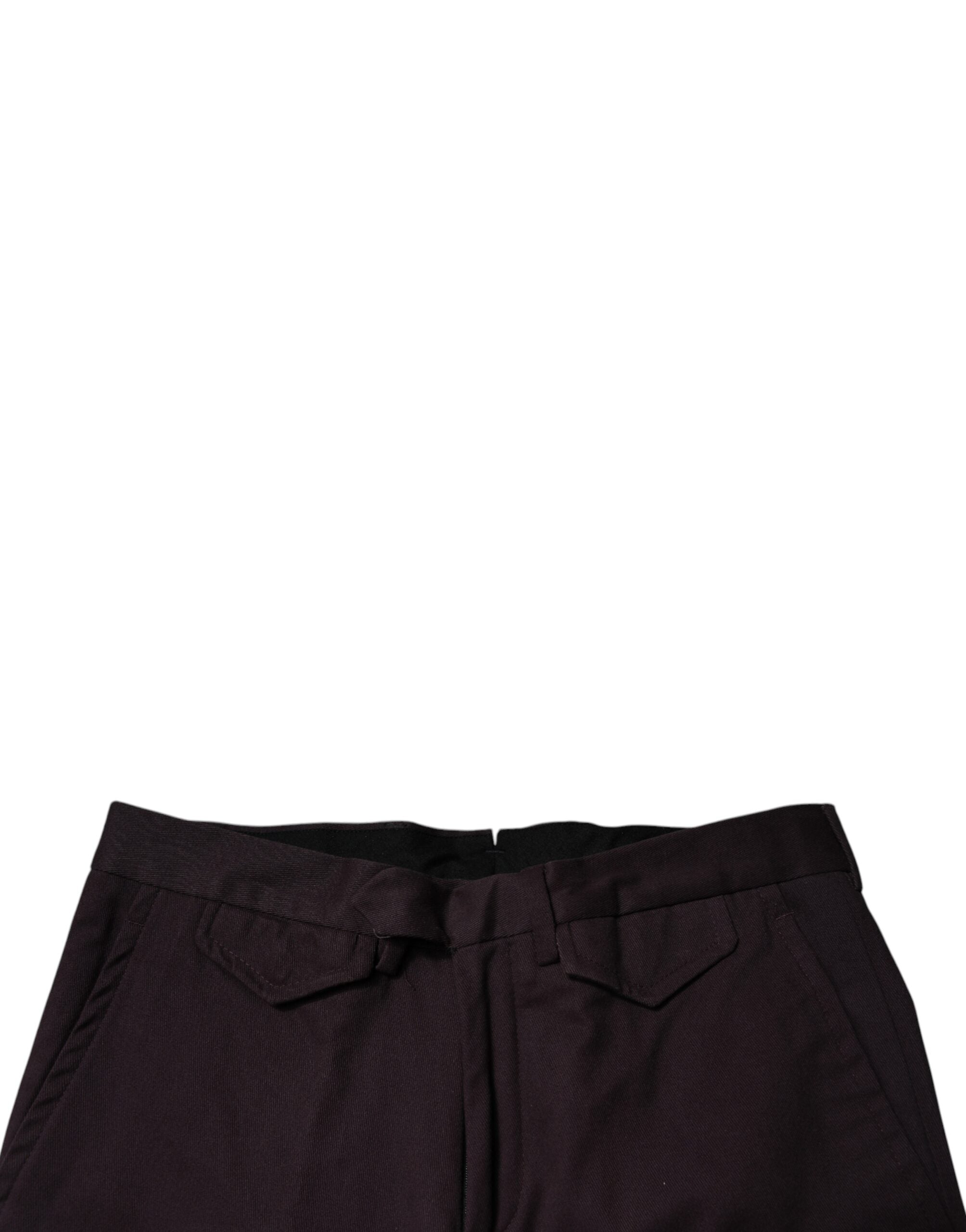 BENCIVENGA Brown Pure Cotton Slim Fit Men Dress Pants -   -  BENCIVENGA.