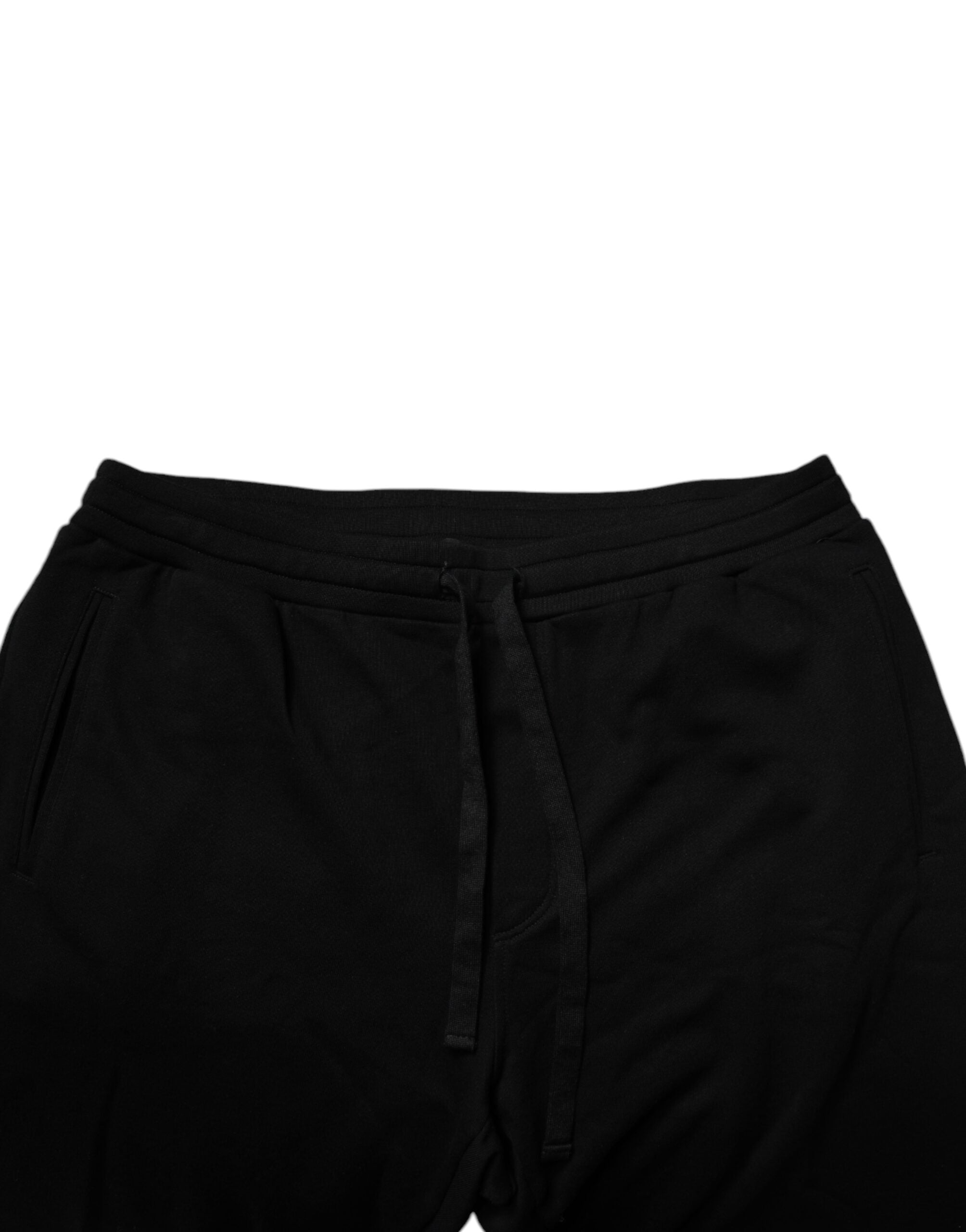 Dolce & Gabbana Black Cotton Crown Logo Jogger Pants -   -  Dolce & Gabbana.
