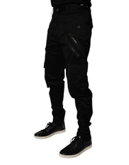 Dolce & Gabbana Black Cotton Cargo Tapered Pants -   -  Dolce & Gabbana.