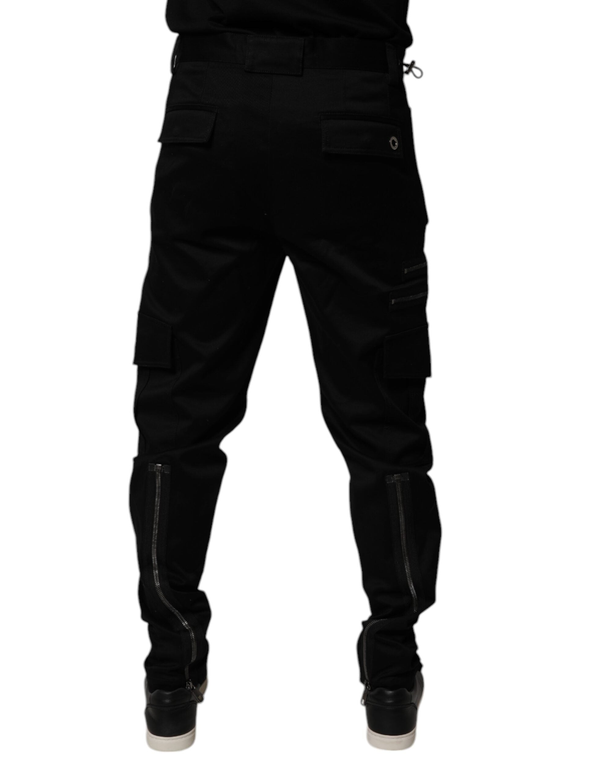 Dolce & Gabbana Black Cotton Cargo Tapered Pants -   -  Dolce & Gabbana.