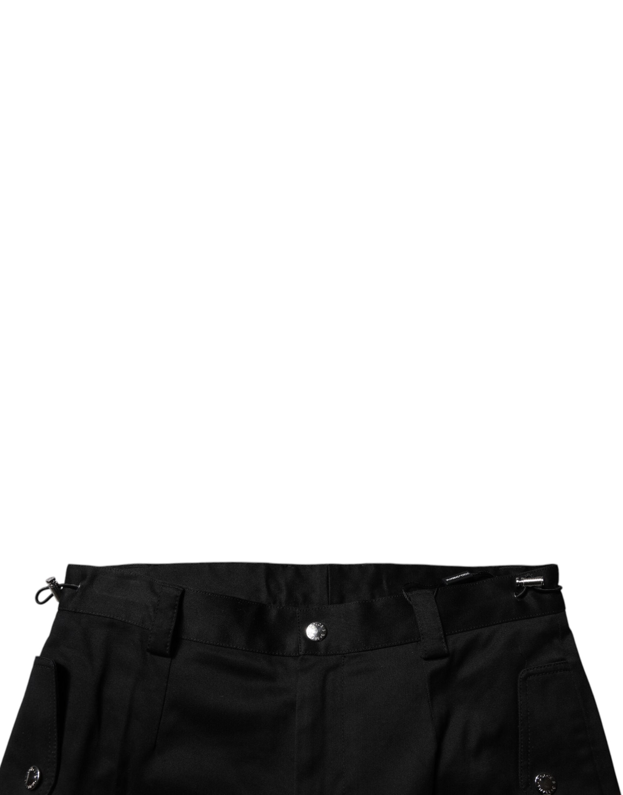 Dolce & Gabbana Black Cotton Cargo Tapered Pants -   -  Dolce & Gabbana.