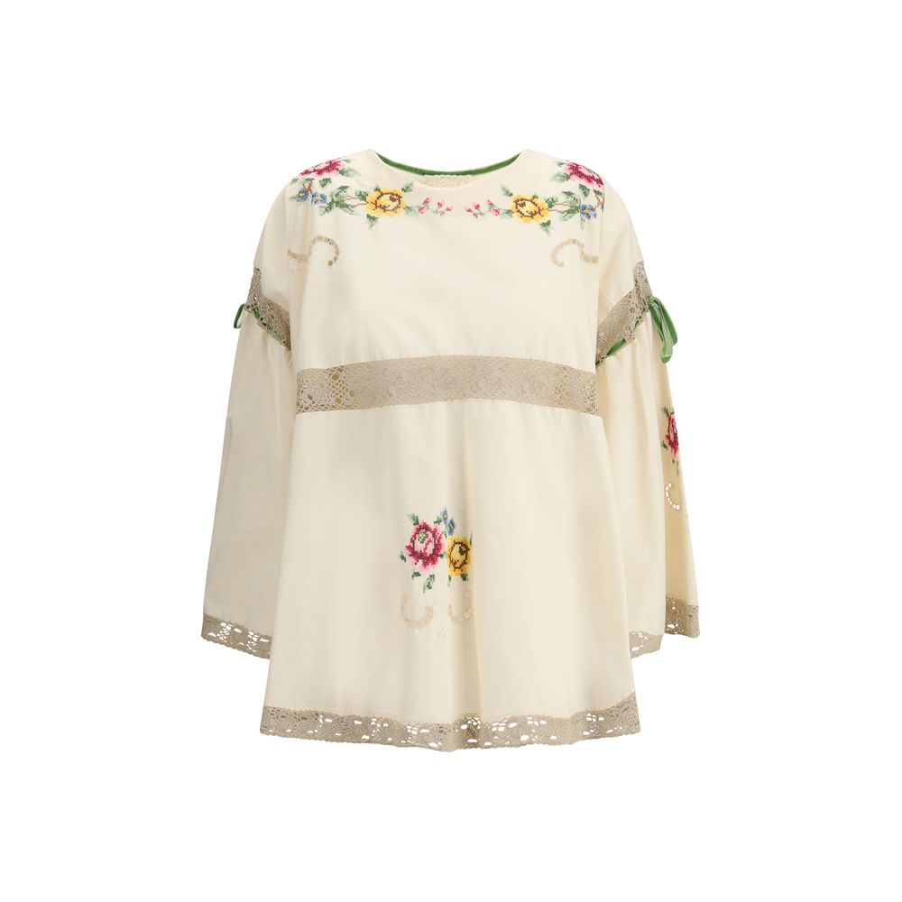 Ella Blouse with floral details -   -  Ella.