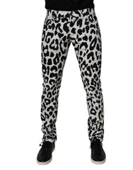 Dolce & Gabbana White Leopard Cotton Skinny Denim Jeans -   -  Dolce & Gabbana.