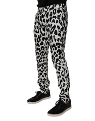 Dolce & Gabbana White Leopard Cotton Skinny Denim Jeans -   -  Dolce & Gabbana.