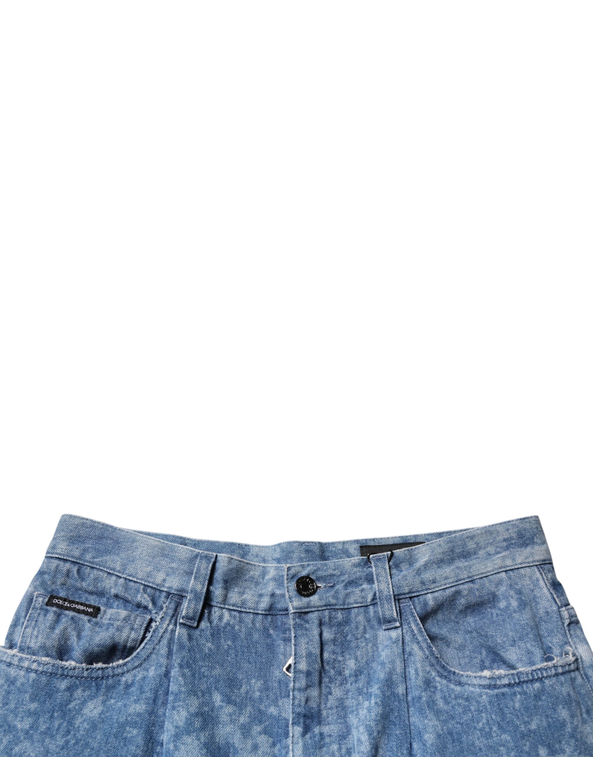 Dolce & Gabbana Blue Tie Dye Cotton Skinny Men Denim Jeans -   -  Dolce & Gabbana.