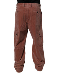 Dolce & Gabbana Brown Corduroy Cotton Cargo Men Denim Jeans -   -  Dolce & Gabbana.